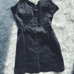 Black Overall Mini Dress